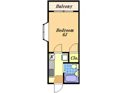 メゾンツカサ(1K/1階)の間取り写真