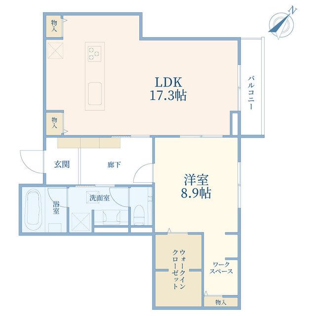 ソレアード泉(1LDK/3階)の間取り写真