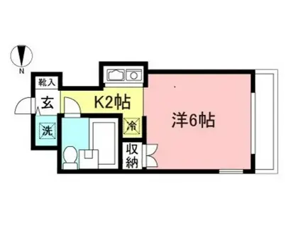 ワコーレ砧(1K/2階)の間取り写真