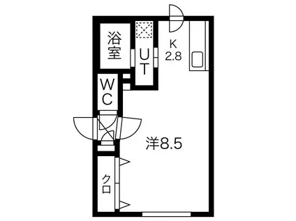 BLANC NOIR N9(1K/5階)の間取り写真