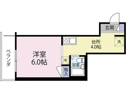 メゾンプレアデス(1K/3階)の間取り写真
