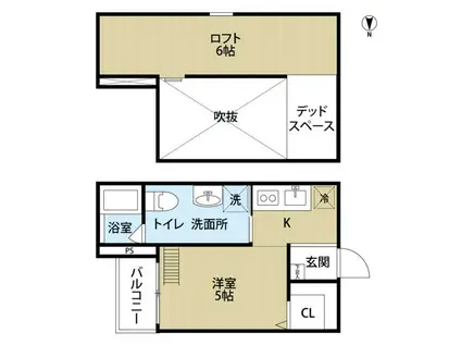 A・S・K STATIONII(ワンルーム/1階)の間取り写真