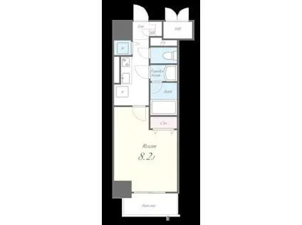 グリーンコート中島(1K/5階)の間取り写真