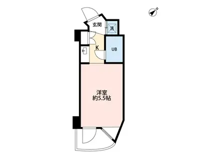 イーストビル(1K/3階)の間取り写真