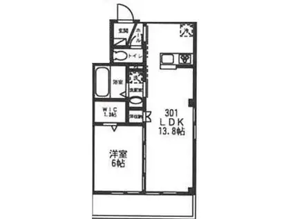 ベラーノ溝の口(1LDK/3階)の間取り写真