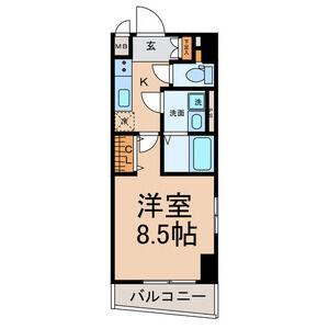 ゲートウェイ尾頭橋(1K/4階)の間取り写真