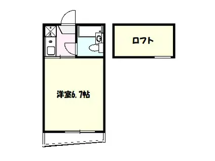 カーム玉川学園II(1K/1階)の間取り写真
