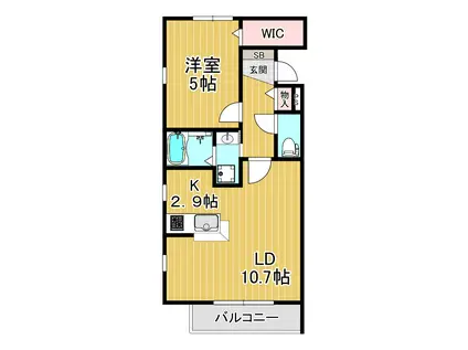 スクエア学芸大(1LDK/3階)の間取り写真