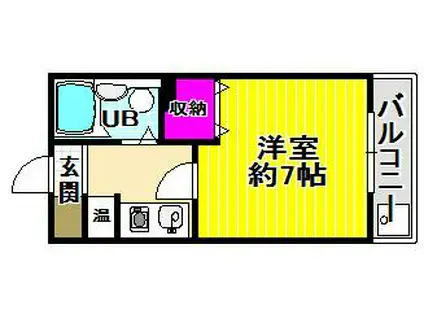 エスティライフ喜志駅前(1K/4階)の間取り写真