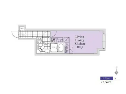 EXAM新中野II(ワンルーム/2階)の間取り写真