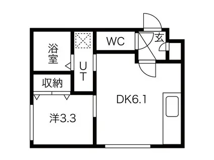 OVEST KOTONE(1DK/4階)の間取り写真