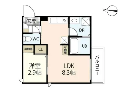 REGALEST-S LARCV(1LDK/3階)の間取り写真