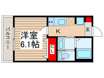 BLITZ(1K/2階)の間取り写真