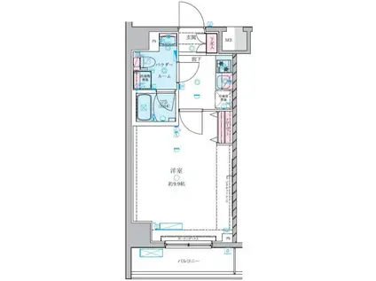 GENOVIA 白糸台 SKYGARDEN(1K/5階)の間取り写真