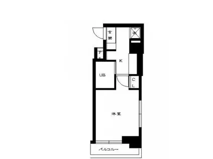 スカイコート日本橋(1K/7階)の間取り写真
