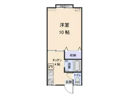 メゾンロアール(1K/1階)の間取り写真