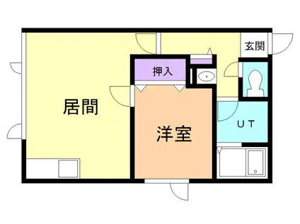 ペアフォレスト(1LDK/2階)の間取り写真