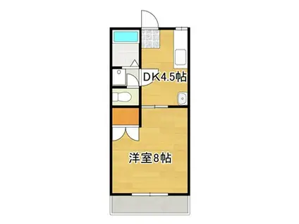 サンライズ昭和(1DK/2階)の間取り写真