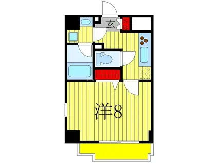 グラン ジュテ柏(1K/3階)の間取り写真