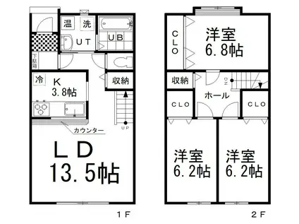 MODEHEIGHTS(3LDK/1階)の間取り写真