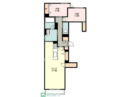 シャーメゾン925浅草橋(2LDK/1階)の間取り写真