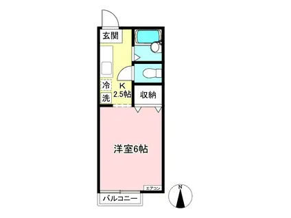 エスペランサ(1K/2階)の間取り写真
