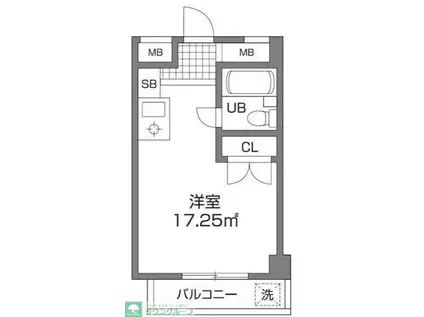 エトワール三鷹第1(ワンルーム/3階)の間取り写真