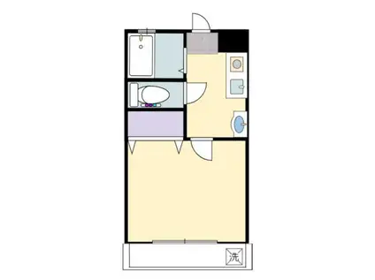 ハイツ江平(1K/2階)の間取り写真