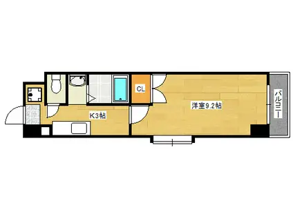 田部ビル(1K/4階)の間取り写真