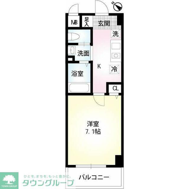 リアルジョイ船橋壱番館(1K/4階)の間取り写真