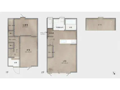 パッシブハイム秩父(2LDK/1階)の間取り写真