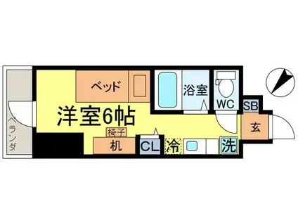 ライジングメゾン新小岩(ワンルーム/12階)の間取り写真