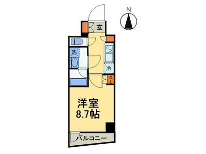 S-RESIDENCE曳舟(1K/11階)の間取り写真