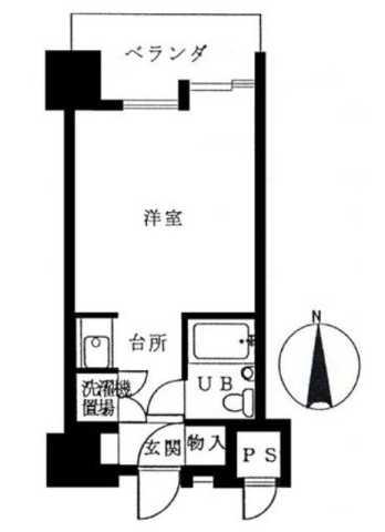 ルネ御苑プラザ(ワンルーム/4階)の間取り写真