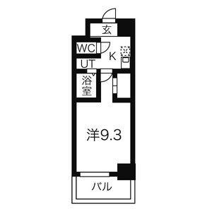 WILL DO 四日市白須賀(1K/3階)の間取り写真