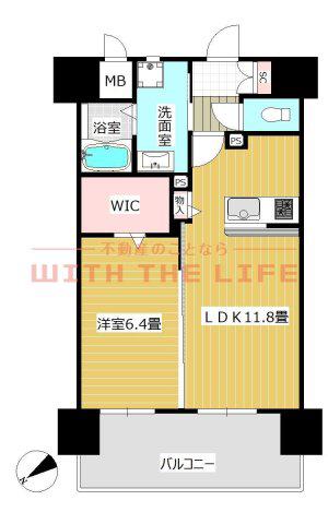 フェリス久留米シティ(1LDK/7階)の間取り写真