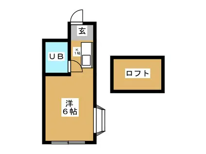 エステハイツ富士見台 A(1K/2階)の間取り写真