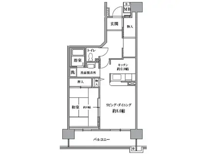 T′S GARDEN清瀬(1LDK/5階)の間取り写真