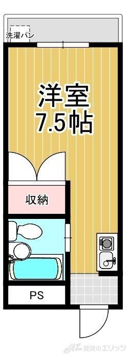 上新ビル7(ワンルーム/3階)の間取り写真