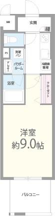 ヘスティア神戸(1K/7階)の間取り写真