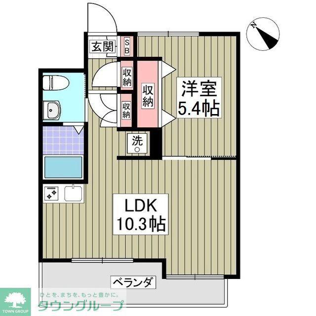 セントラルビル(1K/7階)の間取り写真