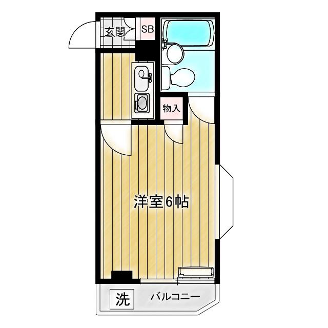緑町共和ビル(1K/3階)の間取り写真