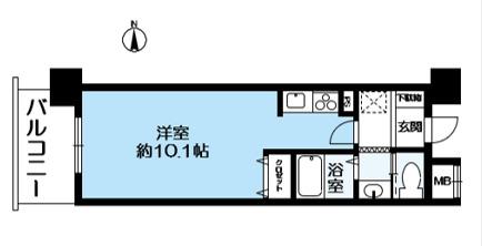 阪急西宮マンション(ワンルーム/4階)の間取り写真