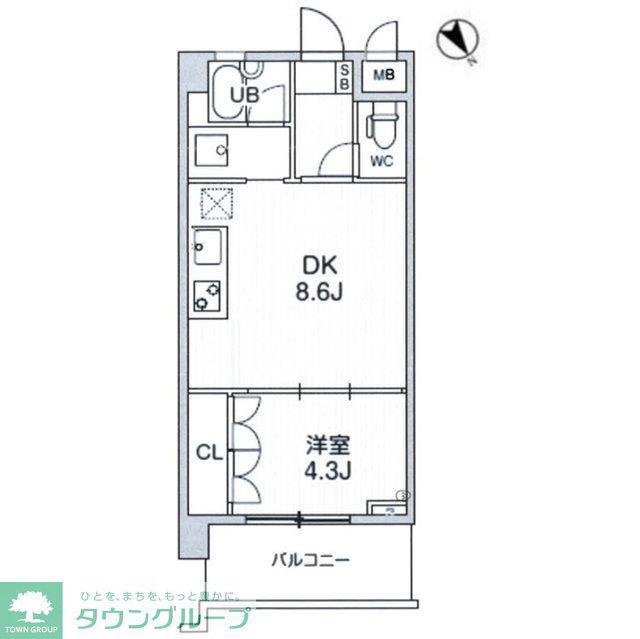 ウィルテラス押上(1LDK/2階)の間取り写真