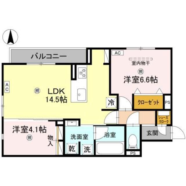 CLASHIST加美東(2LDK/2階)の間取り写真