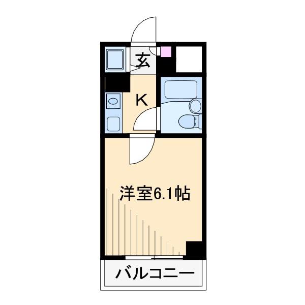 DORMITORY GOKOH(1K/3階)の間取り写真