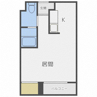 グランメール八軒東(1K/3階)の間取り写真