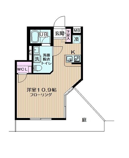 C-SQUARE(ワンルーム/1階)の間取り写真