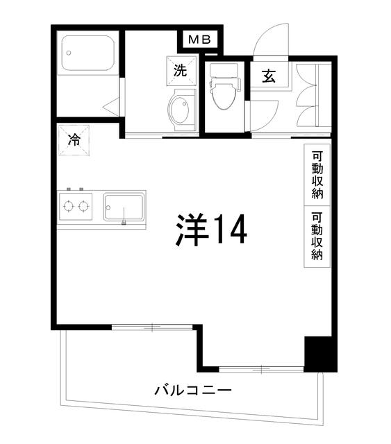 CLASS・K(ワンルーム/3階)の間取り写真