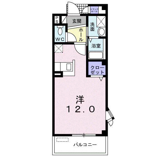ジュール フェリエ(ワンルーム/3階)の間取り写真
